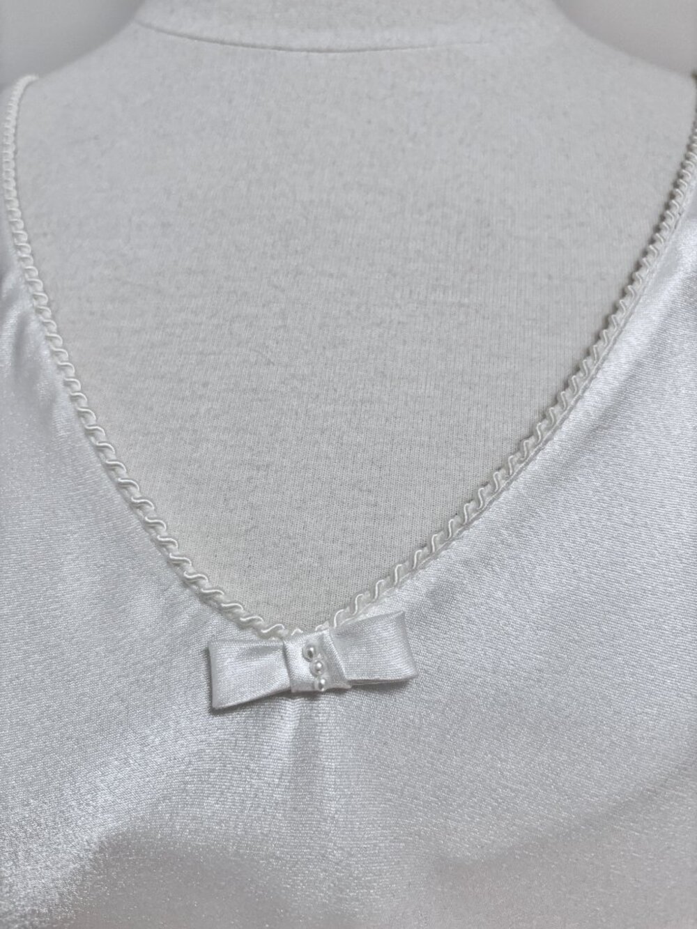 Christian Dior Ivory Satin Nightgown Slip Dress Petite Minimalist Bias Cut - Picture 7 of 8
